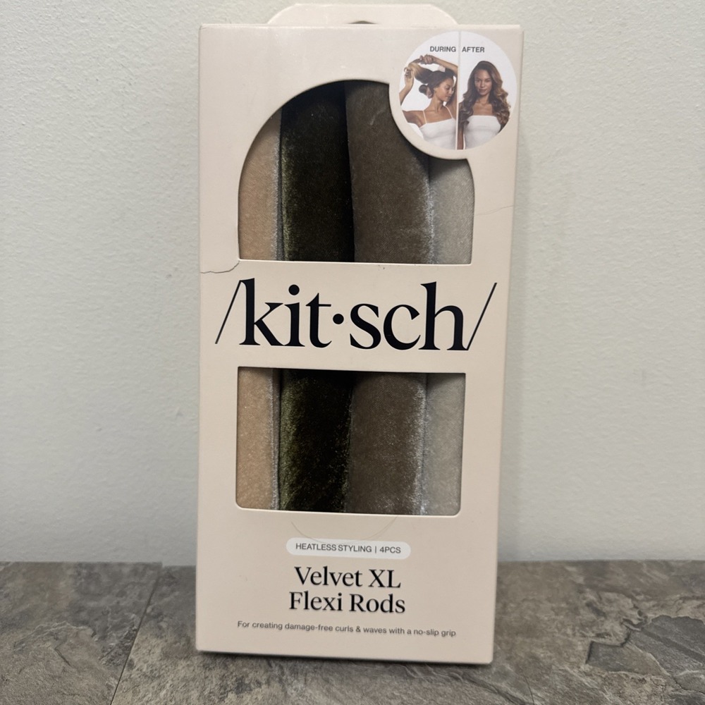 Kitsch Velvet XL Flexi Rods Heatless Styling 4 Pieces NEW